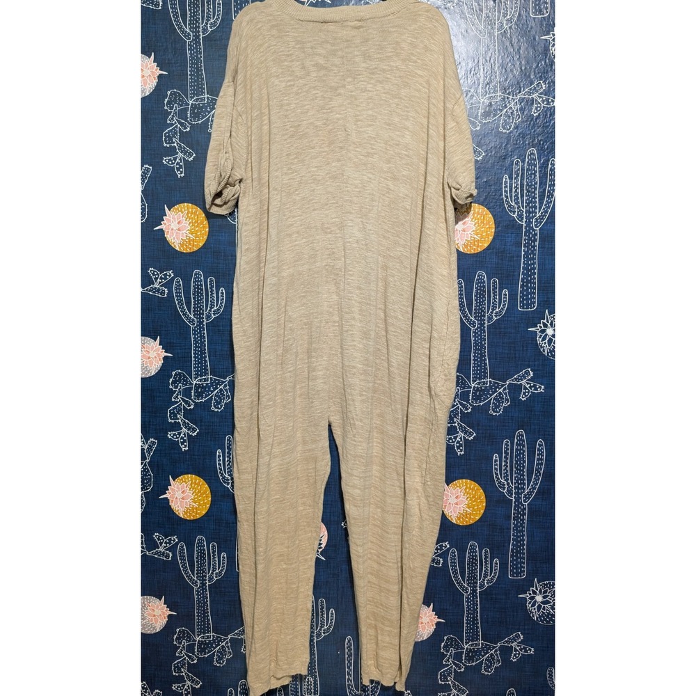 Free People Everyday Sweater One Piece Oversize Jumpsuit Beige Women's Medium - Picture 6 of 12
